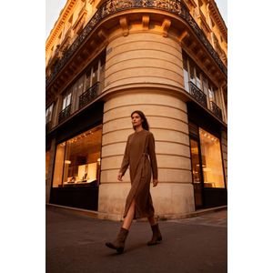 Marwa Robe Mi-longue En Maille - R5050H26 - Brown