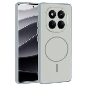 Case Pochette pour Xiaomi Poco M8 5G silicone liquide magsafe blanc 