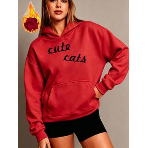 Sweat à capuche décontracté pour femme, vêtement de sport décontracté à capuche et sweat à capuche décontracté avec poche pour femme, haut ample et confortable à imprimé à motifs pour les sorties quotidiennes