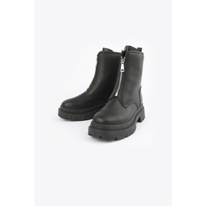 Marwa Bottines À Zip Noir - CHABOT06H24