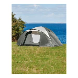 Tente de Camping 4 Personnes - Modèle - Olive/Gris - Idéale pour Randonnée et Camping