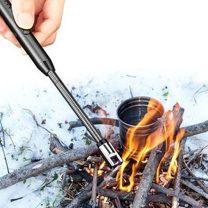 Briquet à arc coupe-vent rechargeable par USB pour cuisinières à gaz, bougies, barbecues et camping en plein air, pratique et écologique