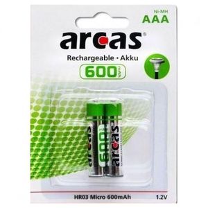 Arcas Chargeur de Piles-Batteries AA / AAA +4 Piles Rechargeables