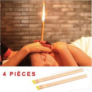 حزمة شموع الأذن غير السامة ، إزالة شمع الأذن العطورأصفر - 4PCS