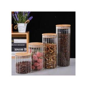 Ensemble de bocaux en verre de qualité supérieure, parfait pour conserver épices et aliments secs.