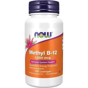 Now Methyl B-12, 1000 mcg, 100 pastilles,Santé du système nerveux