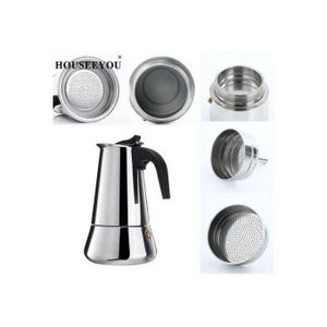 CaFETIÈRE ITALIENNE EN INOX 2 TASSES ESPRESSO MAKER
