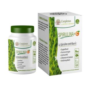 Complemax Spiruline Vitamine C - Immunité, Énergie & Anti-fatigue - 100 Gélules