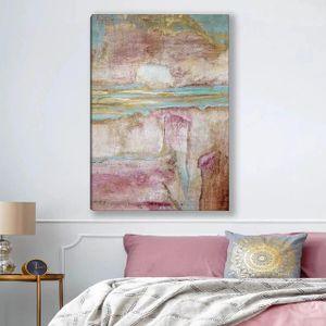 Tableau décoratif - Pastel - Premium – Doré Satin - L66 x H96 cm