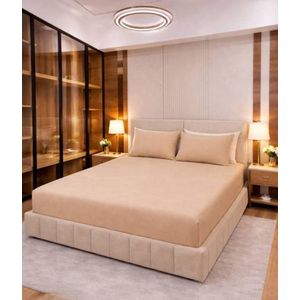 Drap housse uni + 2 taies d’oreiller – Lit 160x200