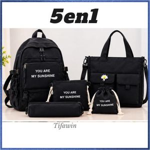 Ensemble de Sacs à Main Femme 5 en 1 – Sac à Dos, Sac à Épaule et Pochettes Assorties – Design Élégant et Pratique