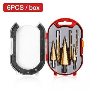 Lot de 6 forets avec forets étagés et forets à scie, idéal pour métaux et bois