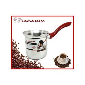 Lamacom Pot à lait Inox - Pichet à café & lait & boissons chaudes en Inox 400ml