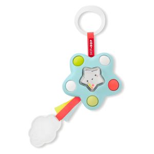 skip hop Jouet d'Éveil Sensoriel Bébé - Étoile Lumineuse avec Anneau de Dentition - Développement et Apaisement - Multicolore, Dès 9 Mois