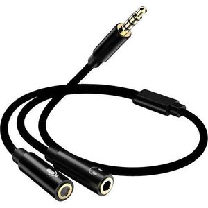 Cable Adaptateur Jack Audio 3.5mm, double male vers femelle audio, Répartiteur en Y de Microphone Casque - pour manette PS4, Xbox One, PC portable, Telephone