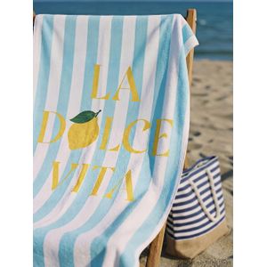 Lc Waikiki Lemon Printed Cotton Women's Beach Towel 70X150 Cm