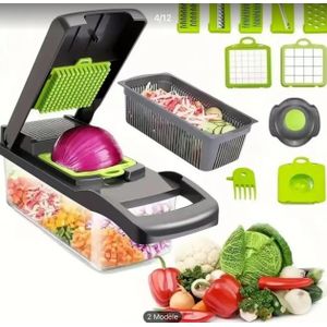 Ensemble Trancheuse et Rape Multifonction 16 Pieces - 31992A - Lames Acier Inoxydable Interchangeables