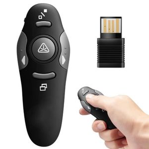 Telecommande Ordinateur Powerpoint, USB Rechargeable Pointeur Presentation  Wireless Presenter Sans Fil Zapette Powerpoint PPT Slide pour PC Mac