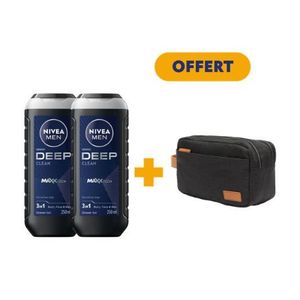 NIVEA MEN Pack 2 Gel Douche Deep 2x250ml = Trousse Offerte