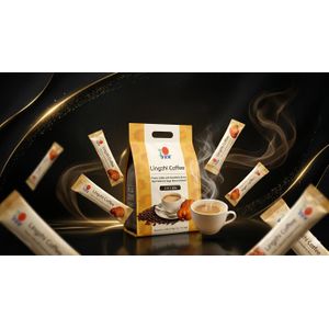 Dxn Lingzhi Coffee 3 in 1 Lite – Café Instantané Bio au Ganoderma – 20 Sachets – Énergie Naturelle & Goût Doux