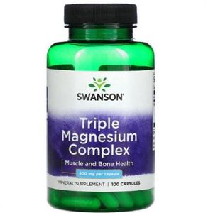 Swanson مركب مغنيسيوم ثلاثي ، 400 مجم ، 100 كبسولة