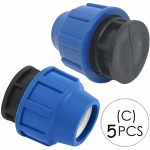 05 PCS Raccords de tuyau d’eau – Bouchon compression 32 mm – Raccord de plomberie