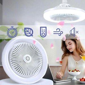 Ventilateur de Plafond LED Moderne – Installation E27 Sans Travaux, 3 Vitesses et Éclairage LED Haute Performance