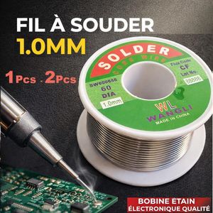 SOLDER Fil à souder étain 1.0mm – Bobine soudure électronique précision réparation circuit PCB