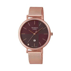 Casio  SHE-4547PGM-5A - Sheen Collection -Design minimaliste & finition luxueuse en or rose - Verre saphir anti rayures -