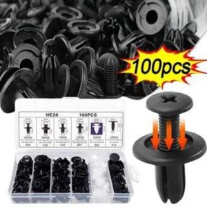 ensemble de 100 Pièces de Clips de Fixation Automobile - Rivets, Attaches, Garnitures