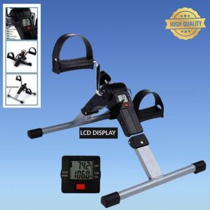Mini Pédalier d’Exercice Compact – Vélo de Bureau pour Jambes et Bras avec Résistance Réglable, Écran LCD, Appareil de Fitness et Rééducation Portable à Domicile