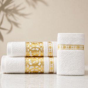 A3 HOME Pack 3 Serviette Mauresque (90x150 - 50x90 - 30x30 ) - Blanc