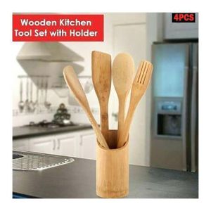 ensemble de cuillères de cuisine en bois