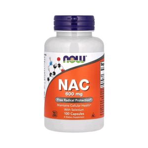 Now Foods NAC- N-Acétylcystéine avec sélénium, 600mg, 100 capsules