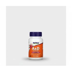 Now Vitamines A & D (10000 UI/400 UI) - 100 Gélules Souples pour la Vision et le Soutien Immunitaire
