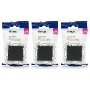 SIMON Lot de 3 - Interrupteur Double Allumé - Finition Graphite - Pour Maison & Bureau -