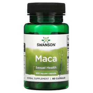 Swanson Maca Favorise la santé sexuelle des hommes et des femmes 500 mg  60 capsules