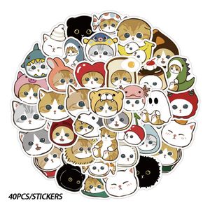 25 C05 Cartoon Black Cat Orange Cat Stickers Cute Animal Cat Sticker Decal DIY Laptop Phone