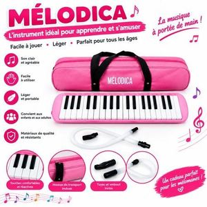 Mili Mélodica 32 touches ( Flûte à clavier) pour enfant avec pochette 