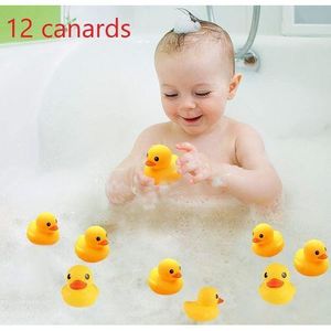 Lot de 12 canards de bain jaune flottant pour bébé, jouet de piscine pour tout-petits et enfants