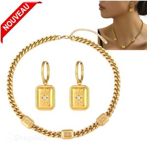 Parure femme en acier inoxydable – Bijoux dorés chic et tendance