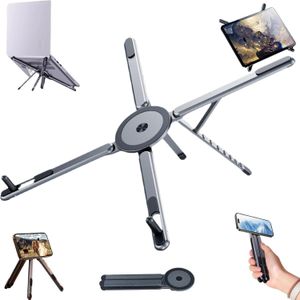 Support Magnétique Pliable Réglable pour Smartphone, Tablette et Ordinateur Portable