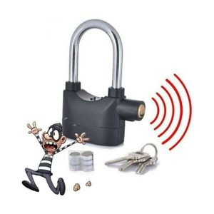 Verrou d'alarme antivol Portable, Cadenas d'alarme de Moto résistant à la Corrosion, Noir Durable pour la Plupart des vélos de Motos, Portes évitant Le vol