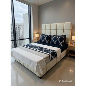 Ensemble drap-housse + drap plat + taie d’oreiller – 6pieces