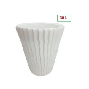 Grand pot de fleurs rond en plastique de 30 litres de haute qualité