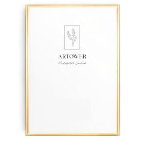 Cadre photo en aluminium doré (21x30 cm)