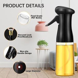 3PCS Diffuseur de pulvérisation d'huile d'olive , bouteille de distributeur de cuisine