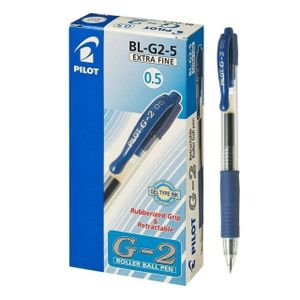 PILOT Stylo bille à encre gel G2 07 Pointe Moyenne Bleu x 12