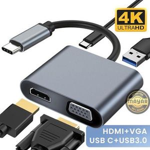 Adaptateur USB numérique multiport 4 IN-1 Hub Type C vers HD 4 ports