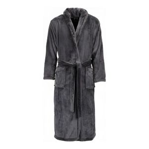Peignoir en Microfibre - Confort Douillet - Taille XXL/XXXL - Gris Asphalte